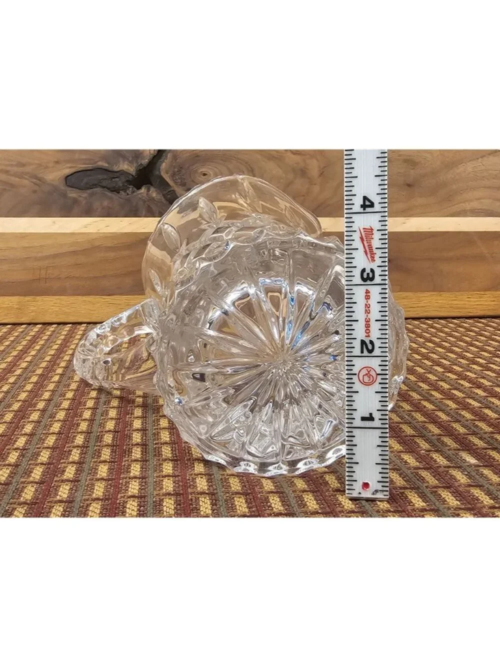 Crystal Pitcher With Diamond Cut Design By Gorham - 8